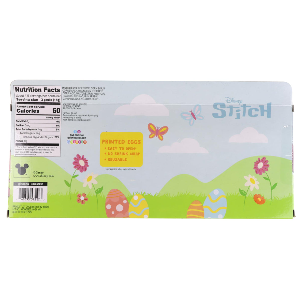 Galerie Stitch eggs filled with assorted candies for quick sharing