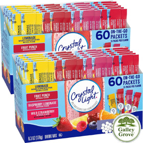 Galley Grove Crystal Light variety pack with 120 packets for versatile hydration