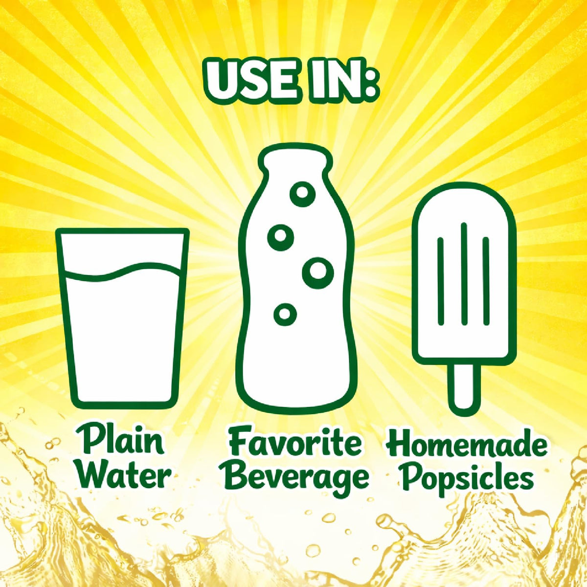 Dissolving Dole Lemonade mix in water for a bright beverage.
