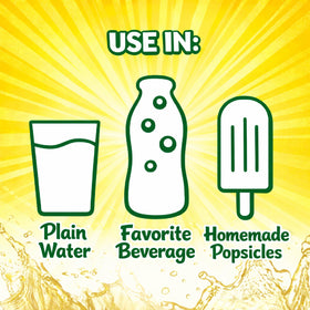 Dissolving Dole Lemonade mix in water for a bright beverage.