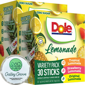 Galley Grove Dole Lemonade Tropical packet for convenient on-the-go hydration.