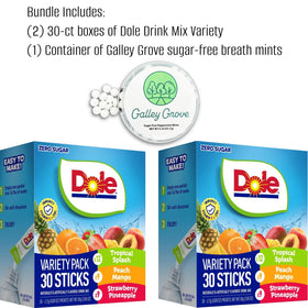 Galley Grove Dole sugar-free peach mango packet adds tropical flavor to water