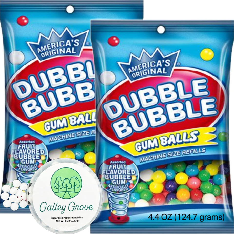 Galley Grove Dubble Bubble mini refills 2-pack for quick, fun candy moments