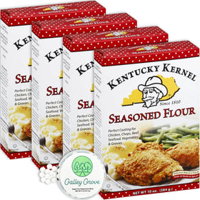 Galley Grove Kentucky Kernel coating on chicken for a crispy, Southern style crust.