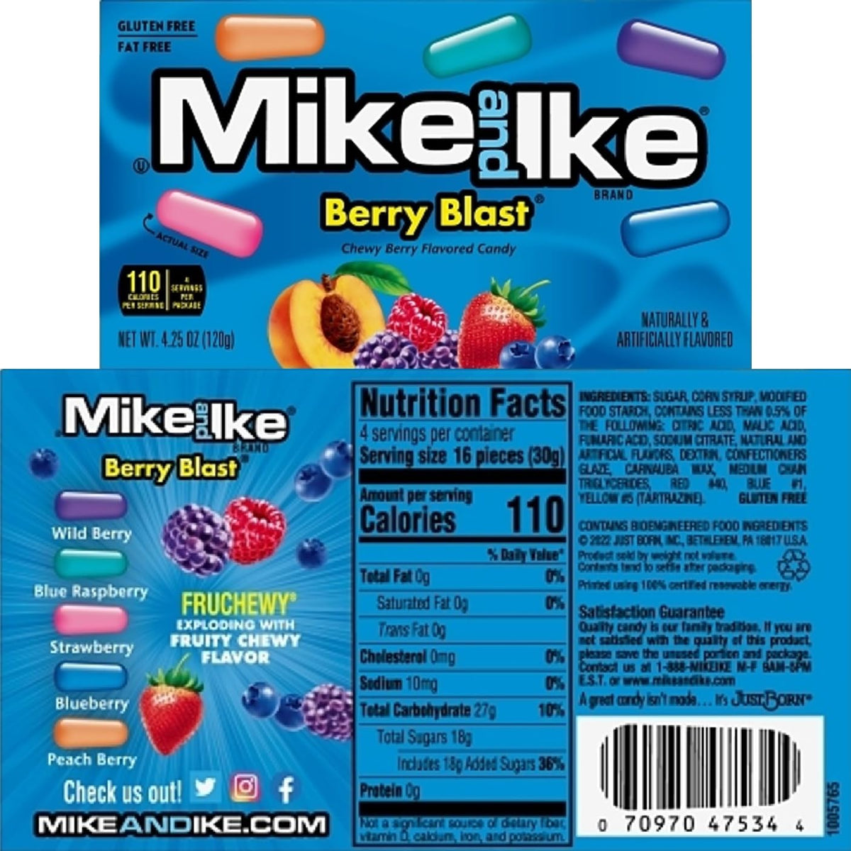 Galley Grove Mike Ike Sour Watermelon box tangy chew snack