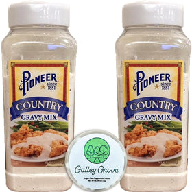Galley Grove Pioneer Country Gravy Mix two-pack box front for pantry-ready convenience.