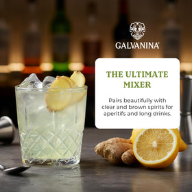 Galvanina Ginger Ale ice cold serve, crisp refreshment anytime.