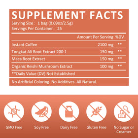 GANOHERB Reishi mushroom extract coffee for focus and balance.