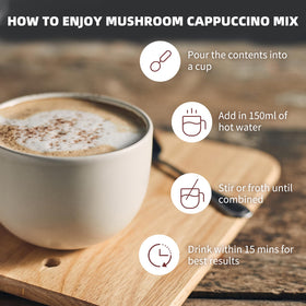 GANOHERB easy-2-step-preparation illustrates quick, convenient ritual.