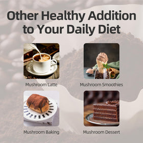 GANOHERB Reishi coffee mix ingredients, emphasizing 100% natural ganoderma components.
