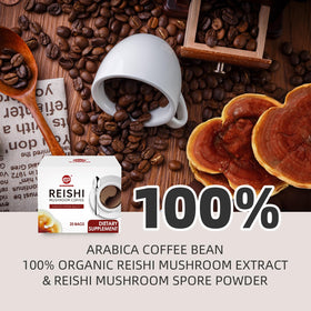 GANOHERB Reishi coffee cup with steam, suggesting focused energy.