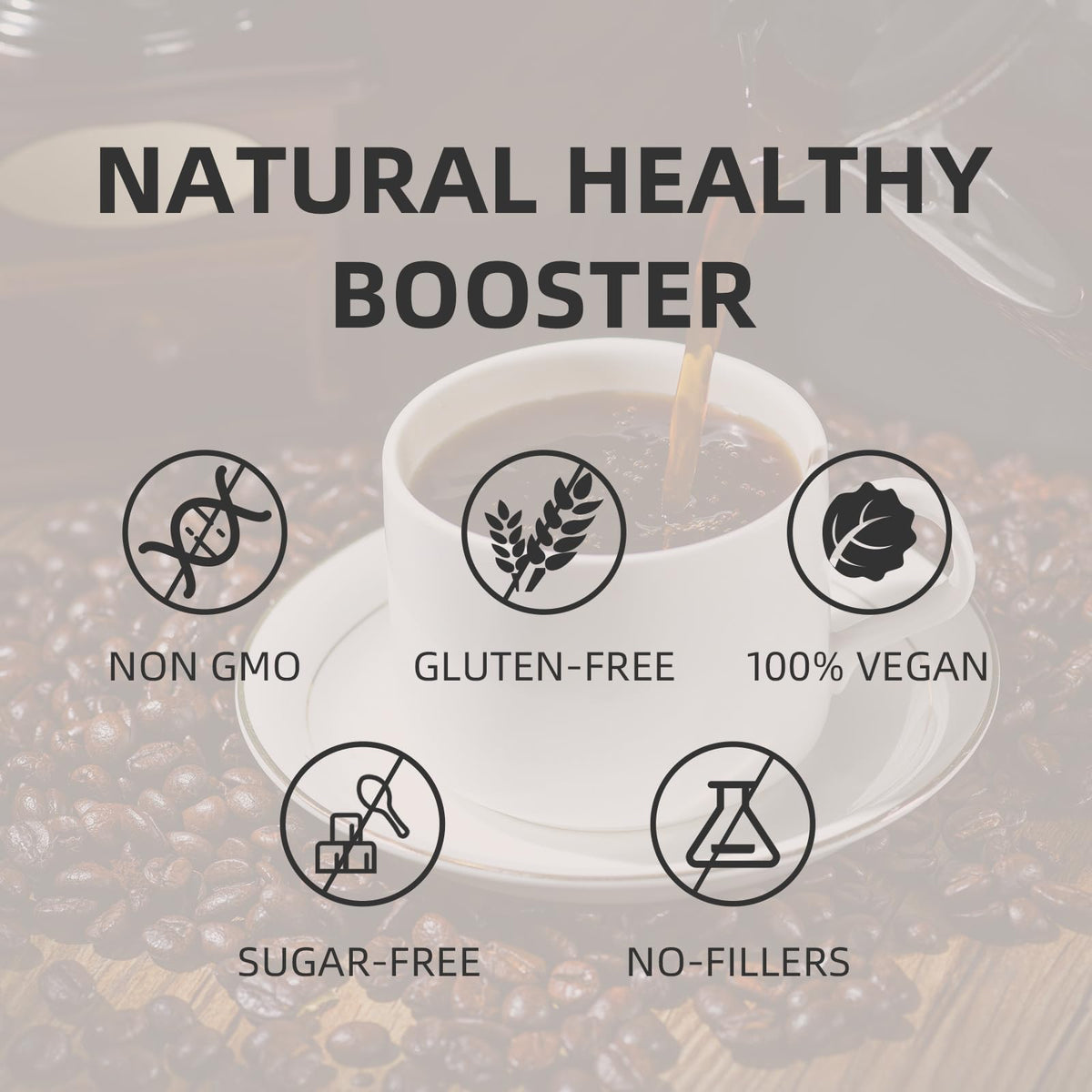 GANOHERB Reishi packaging box, highlighting organic, additive-free formula.