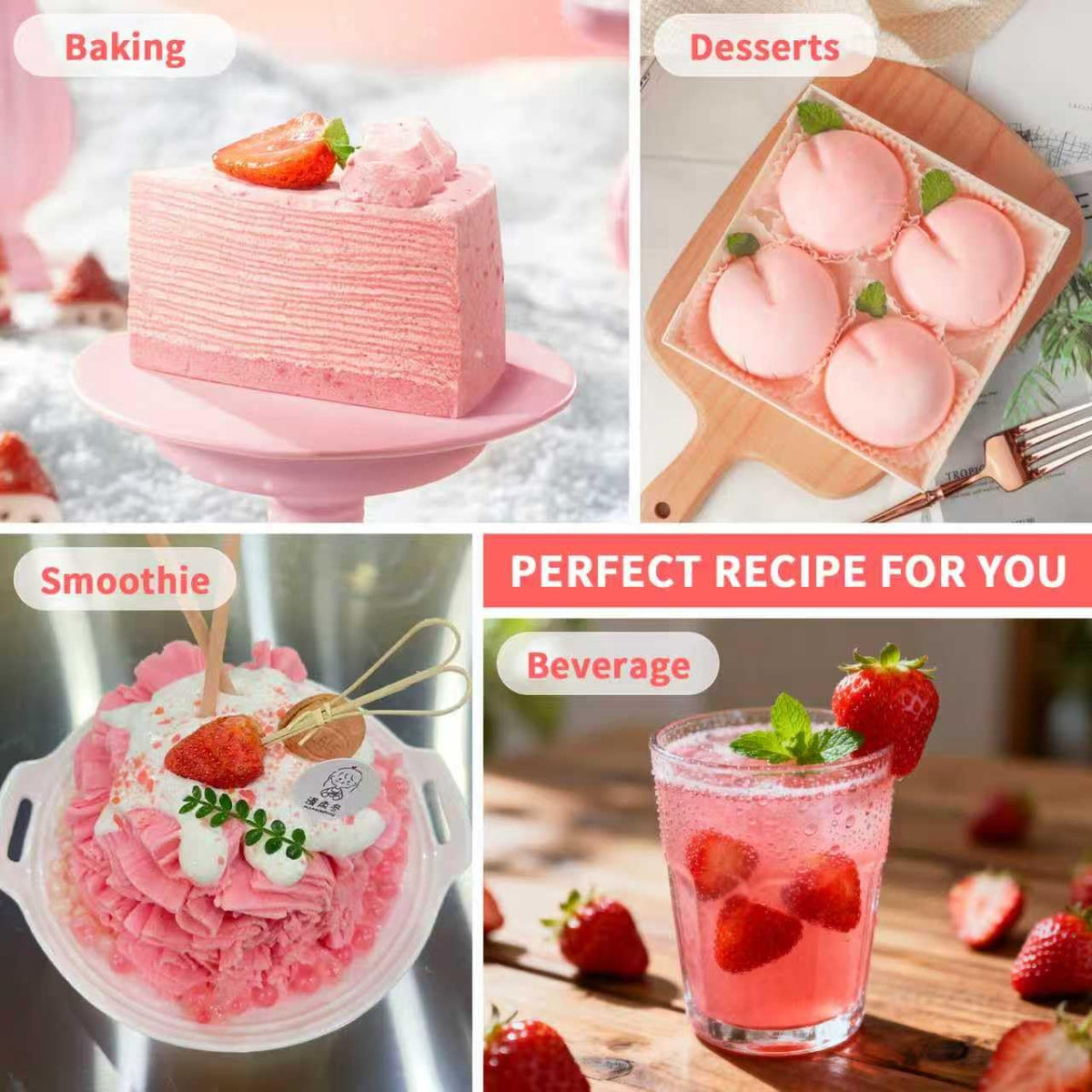 GaoGaoFen strawberry powder freeze-drying preserves flavor and aroma.