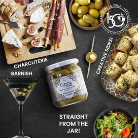 Garcia DE LA Cruz 1872 gourmet olives on a charcuterie plate for entertaining