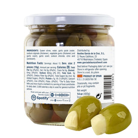 Garcia DE LA cruz 1872 stuffed olives on a tapas plate enhance flavor and presentation.
