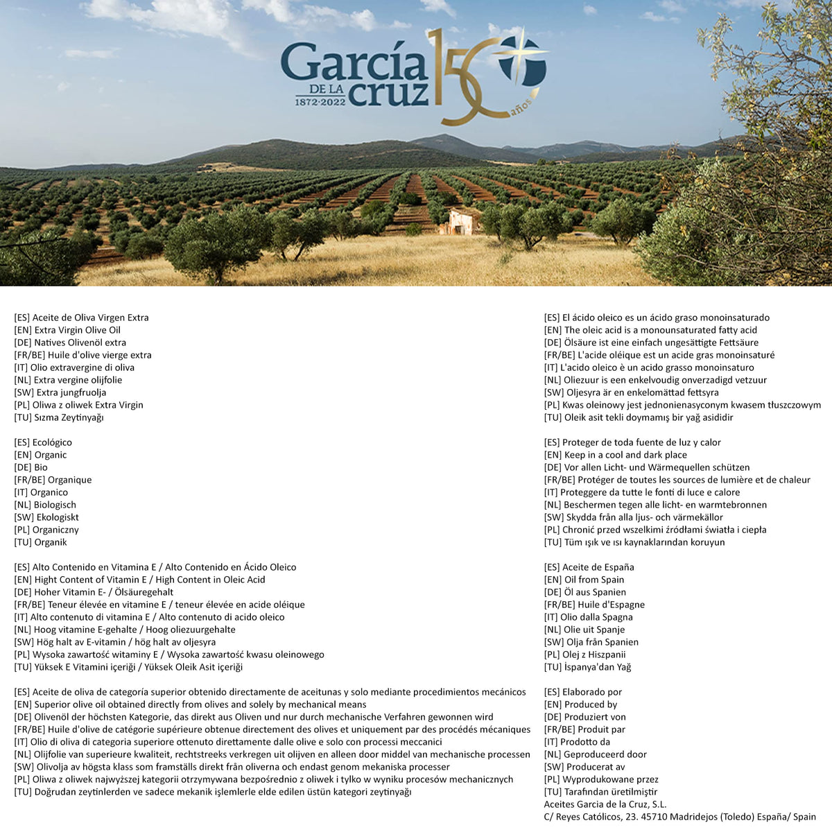 García de la Cruz sustainability practices using olive pits as fuel.