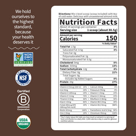 Garden of Life Meal Shake chocolate probiotics label emphasizing digestion support