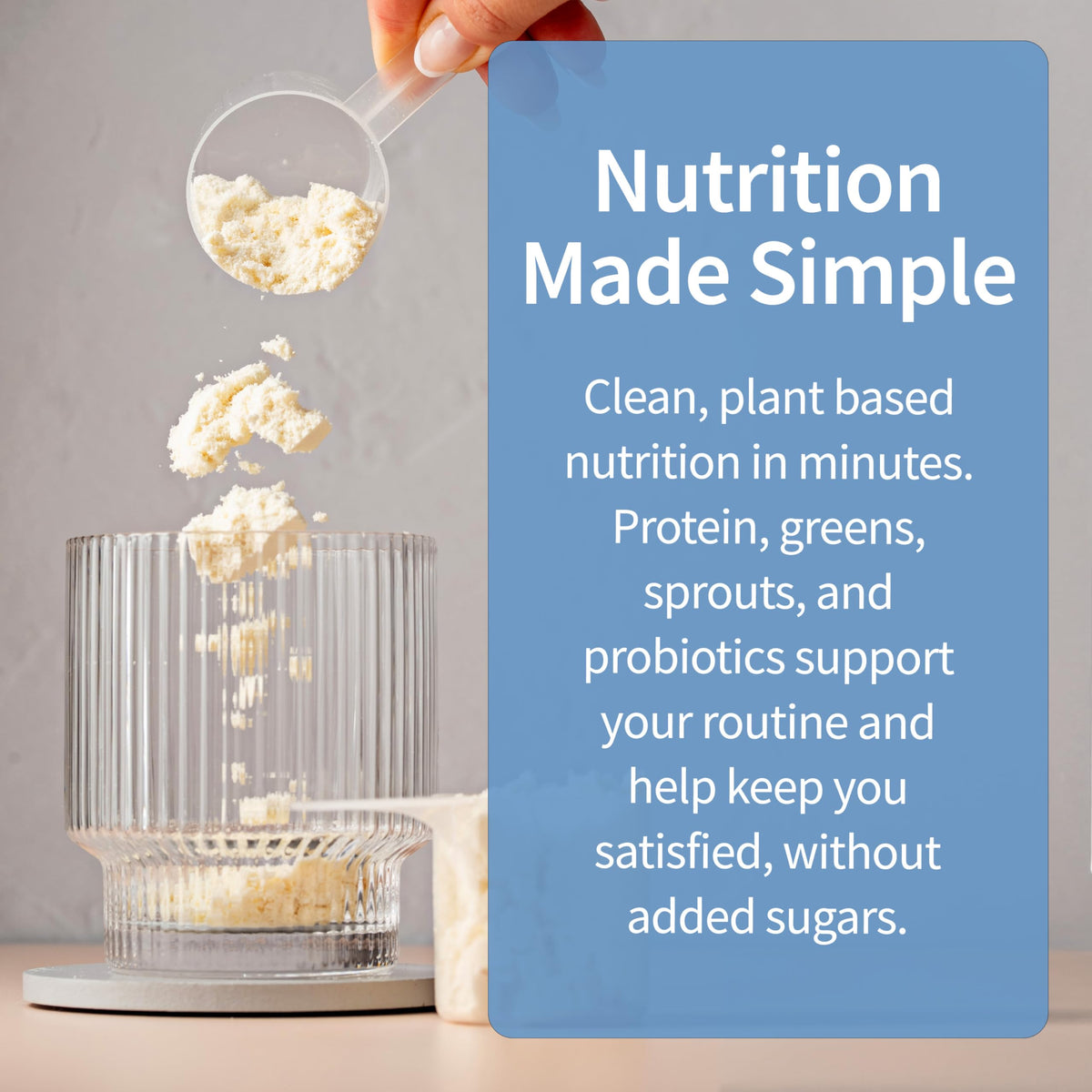 Garden of Life Raw Organic Meal lactose free protein powder dissolving in plant milk