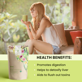 Gardenika detox tea in a jar with fresh mint scent