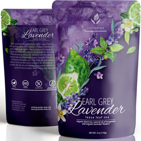 Gardenika Earl Grey loose tea with lavender and bergamot, fragrant aroma for a refined cup