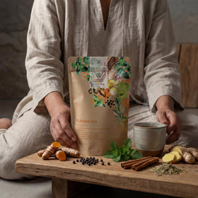 Gardenika Flamma-tea dried-herbs showcase premium organic ingredients in one sachet