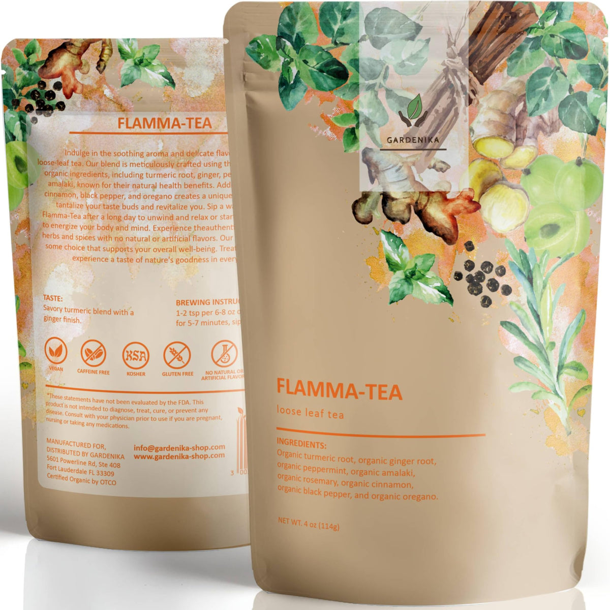Gardenika Flamma-tea loose-leaf tea ready to brew for a calming, aromatic ritual