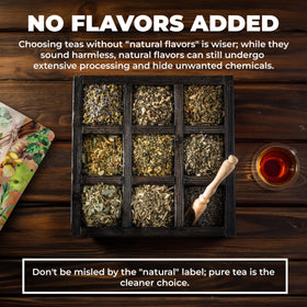 Gardenika Flamma-tea resealable pouch keeps freshness between uses.