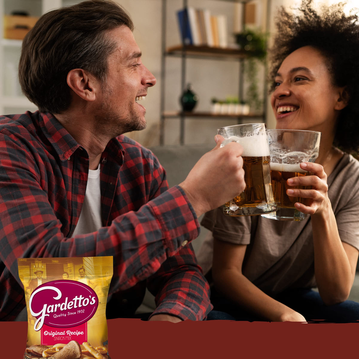 Gardetto's snack bags neatly arranged to emphasize portion control and freshness.