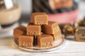 Baileys fudge slice on plate evokes cozy dessert moments