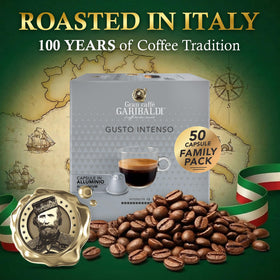 Garibaldi darker roast with wood hints delivering a warm finish.