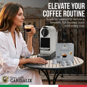 Garibaldi Nespresso-compatible capsules for easy, seamless home brewing.