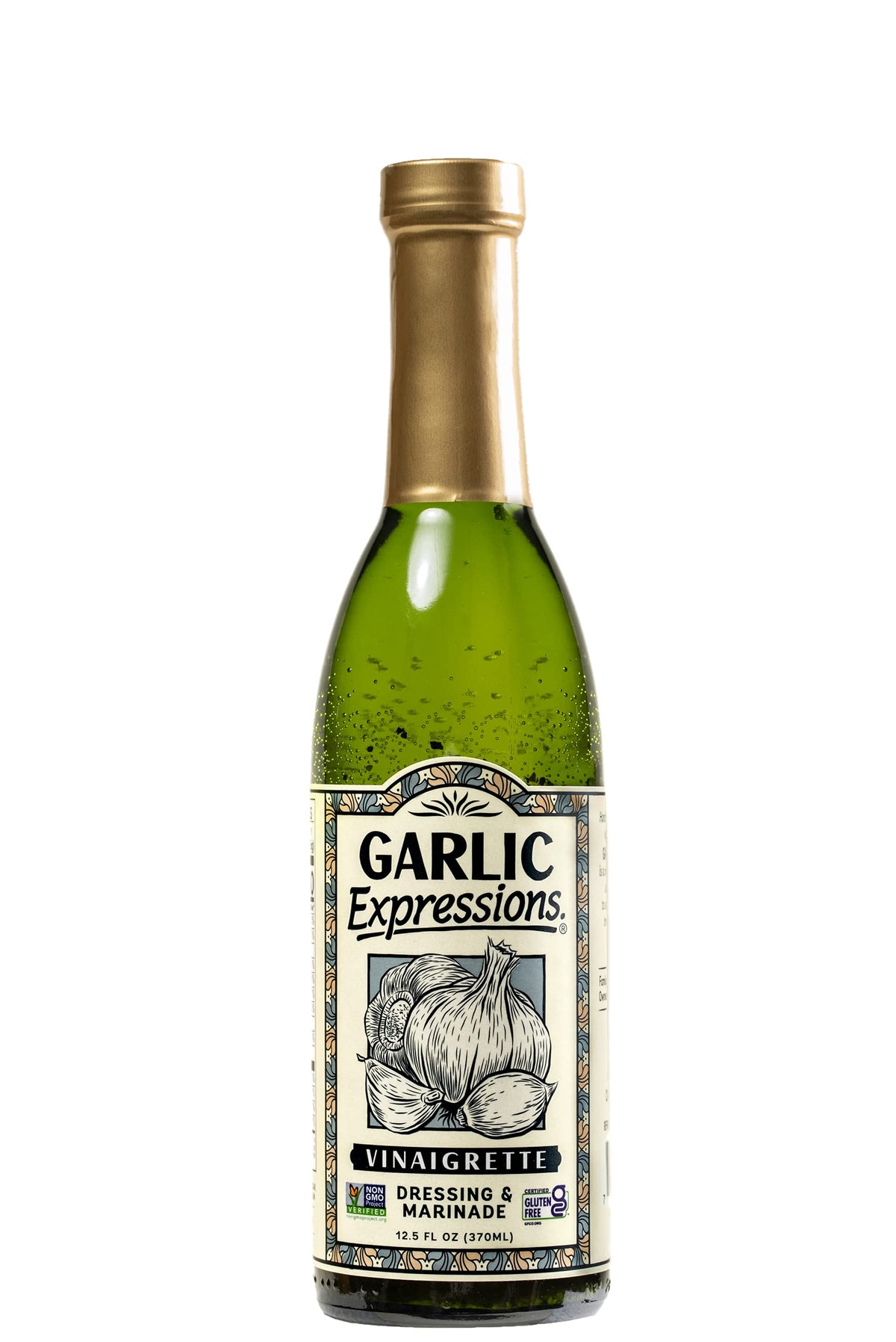 Garlic Expressions vinaigrette bottle ready to brighten salads.