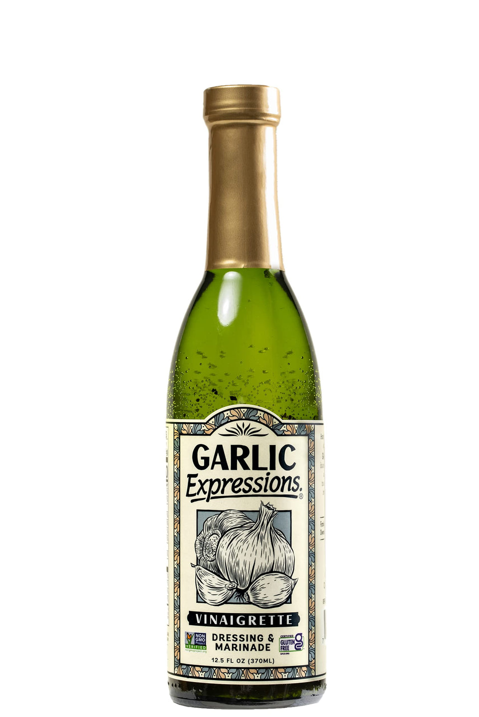 Garlic Expressions vinaigrette bottle ready to brighten salads.