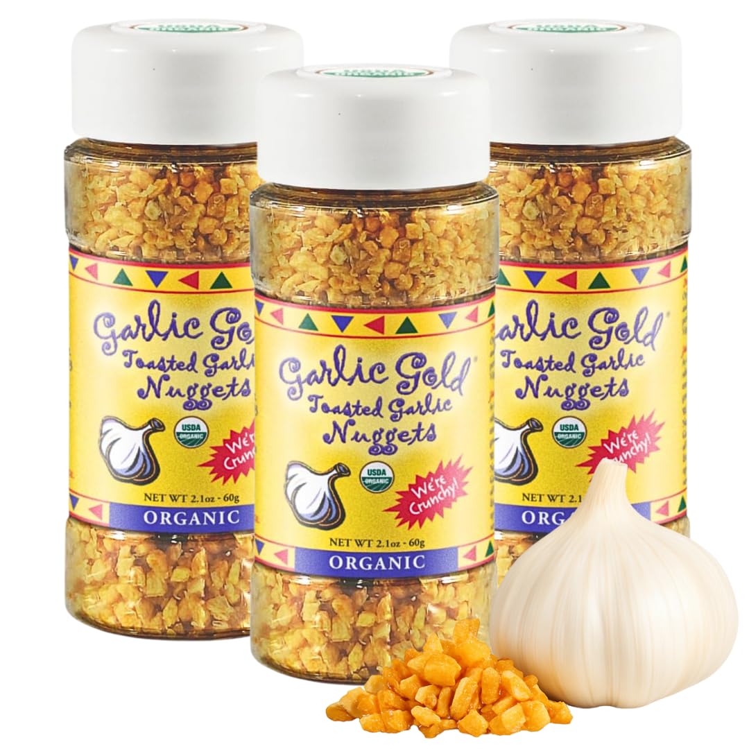 Garlic Gold toasted nuggets bundle showcases crunchy garlic topping for salads.