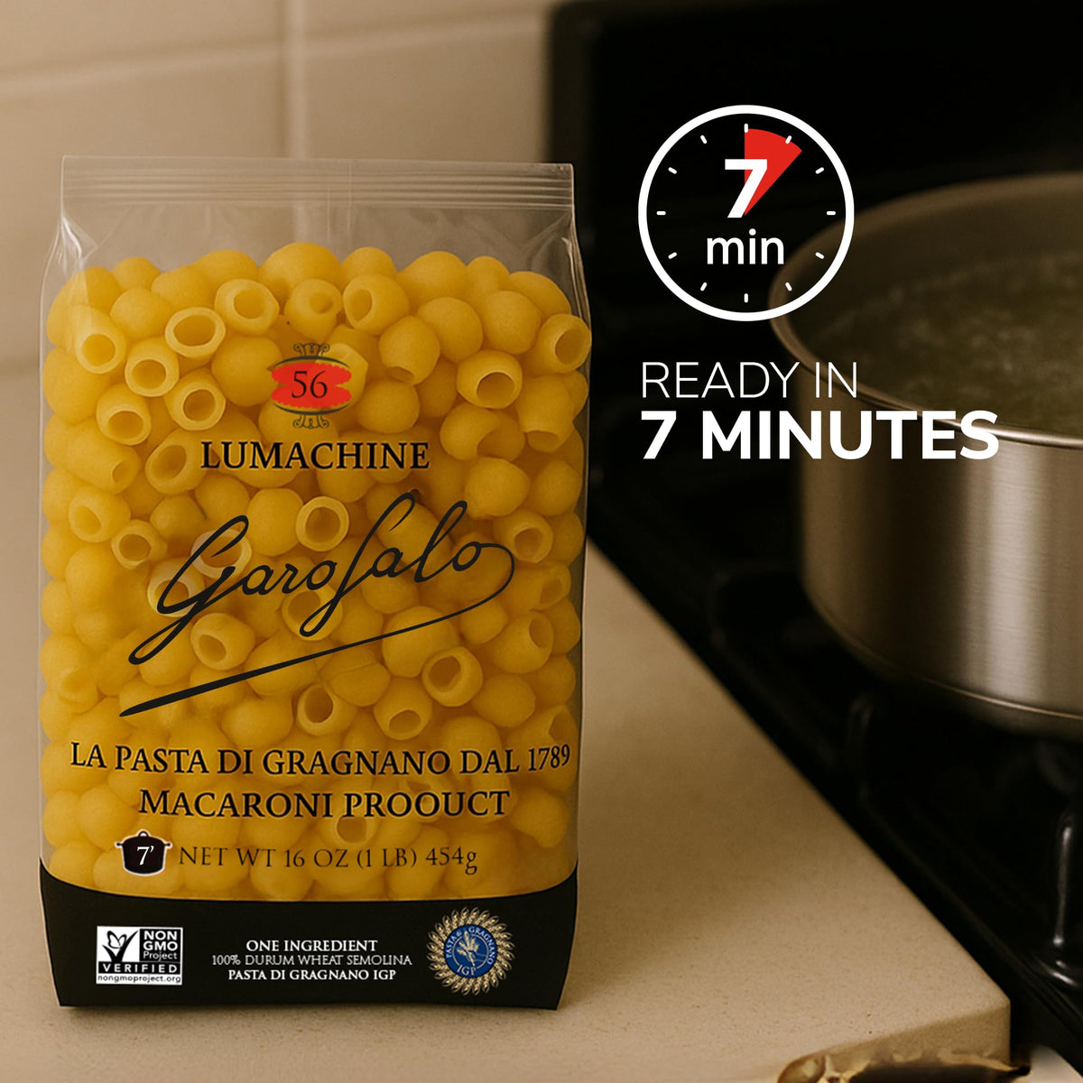 Garofalo al dente appearance, delivers a satisfying bite.