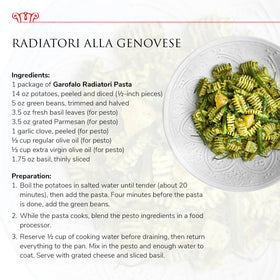 Garofalo radiatori plated with ragù, ready for al dente perfection.