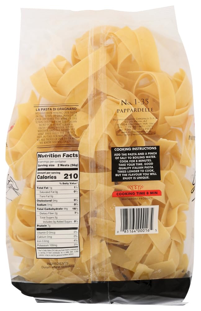 Garofalo Pappardelle made in Italy for authentic flavor.