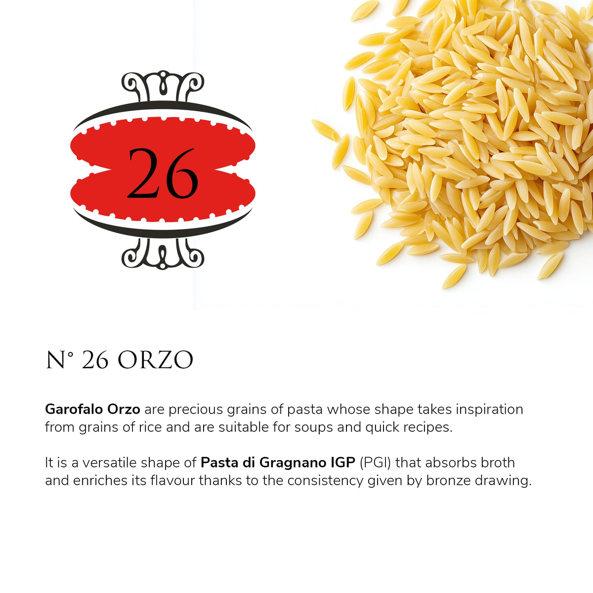 Premium durum wheat semolina used in Garofalo pasta