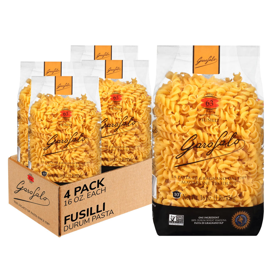 Garofalo premium fusilli pasta pack for quick, flavorful dinners
