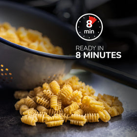 Garofalo Radiatori delivers an al dente bite when cooked properly.