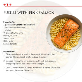 Garofalo served fusilli bowl showing appetizing meal