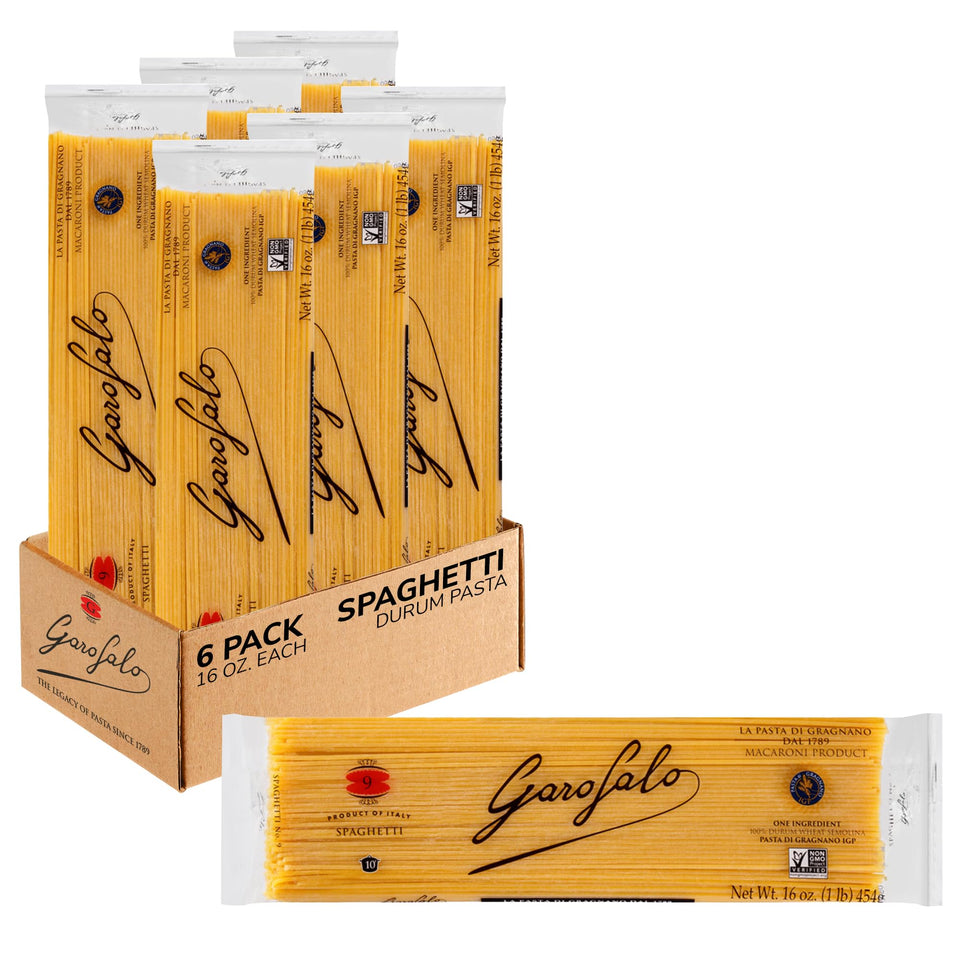 Garofalo Spaghetti bronze-drawn texture enhances sauce cling for flavorful bites