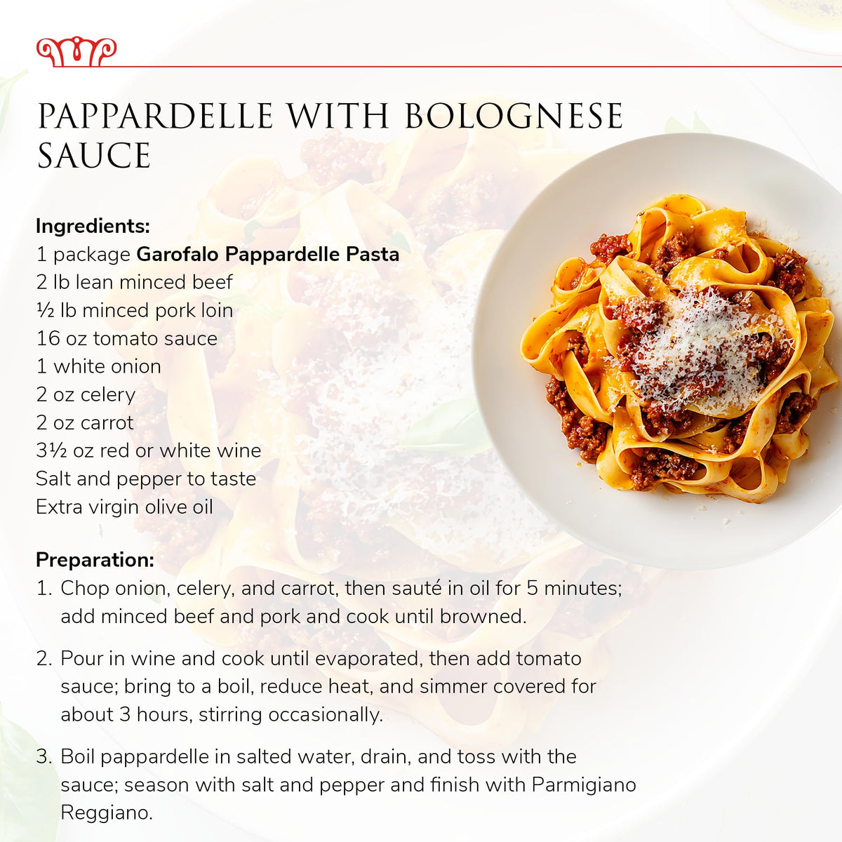 Garofalo two-pack pappardelle offers convenient premium pasta.