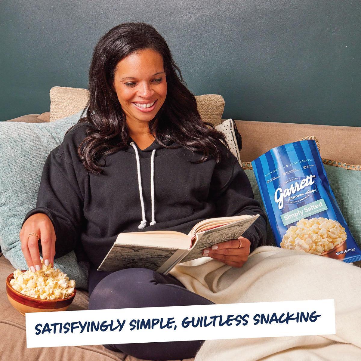 Bags displayed on table for easy grab-and-go snacking.