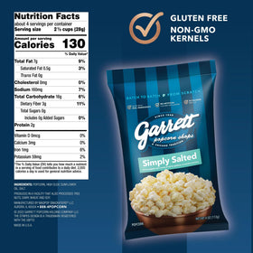Close-up of Simply Salted popcorn shows crisp texture and light seasoning.