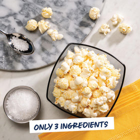 Vegan and gluten-free Simply Salted accompanies the treat.