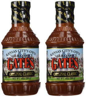 Gates BBQ Original bottle 2-pack ready for grilling.