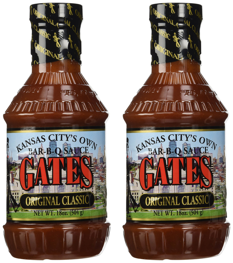 Gates BBQ Original bottle 2-pack ready for grilling.