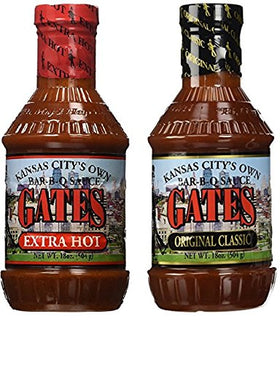 Gates BBQ Original Classic 18oz bottle front view for rich, smoky flavor