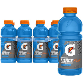 Gatorade Fierce Blue Cherry bottle front view for workout hydration.